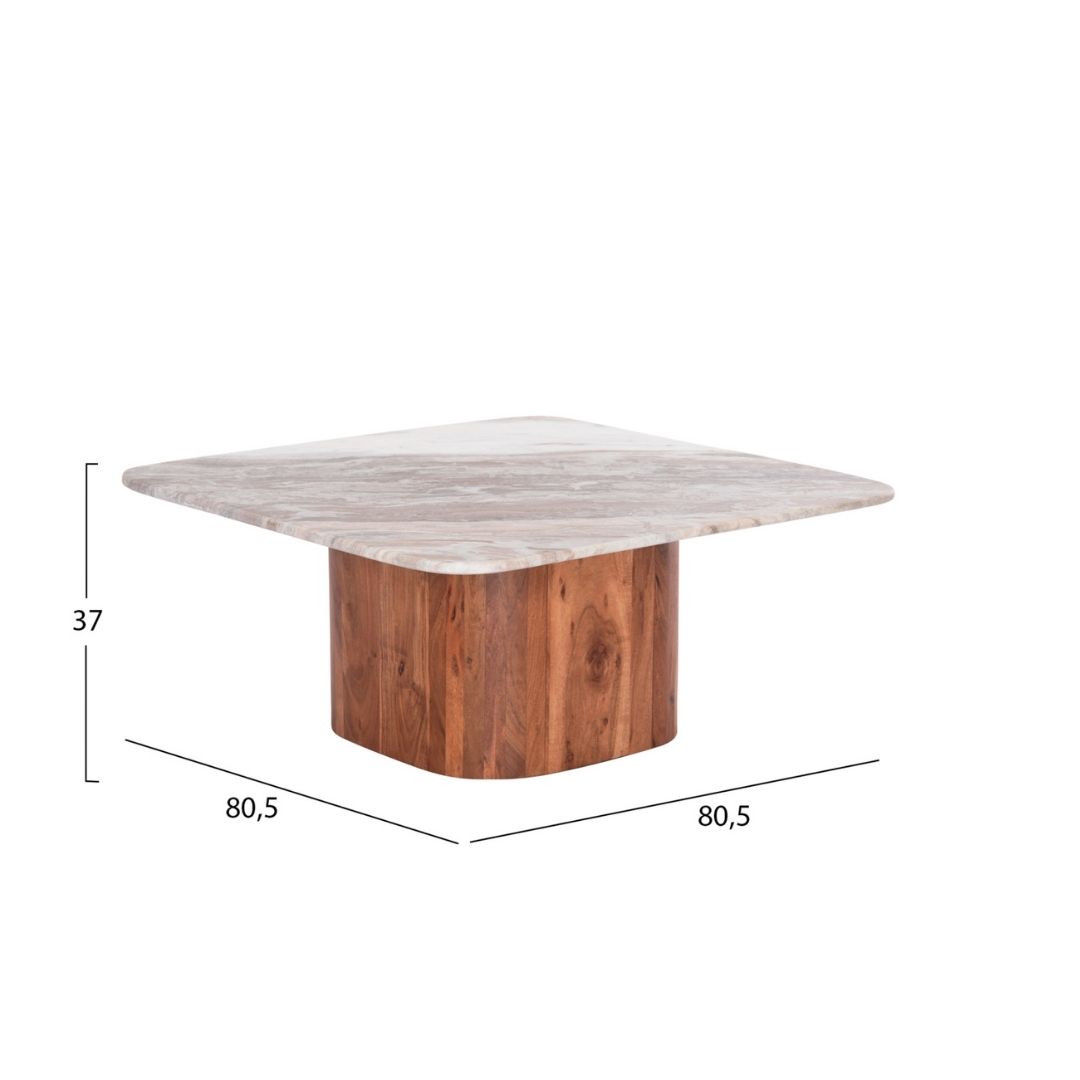 VOLTI ΓΚΡΙ ΜΑΡΜΑΡO-ΞΥΛΟ ΑΚΑΚΙΑΣ 80.5x80.5x37Υεκ. - Image 3