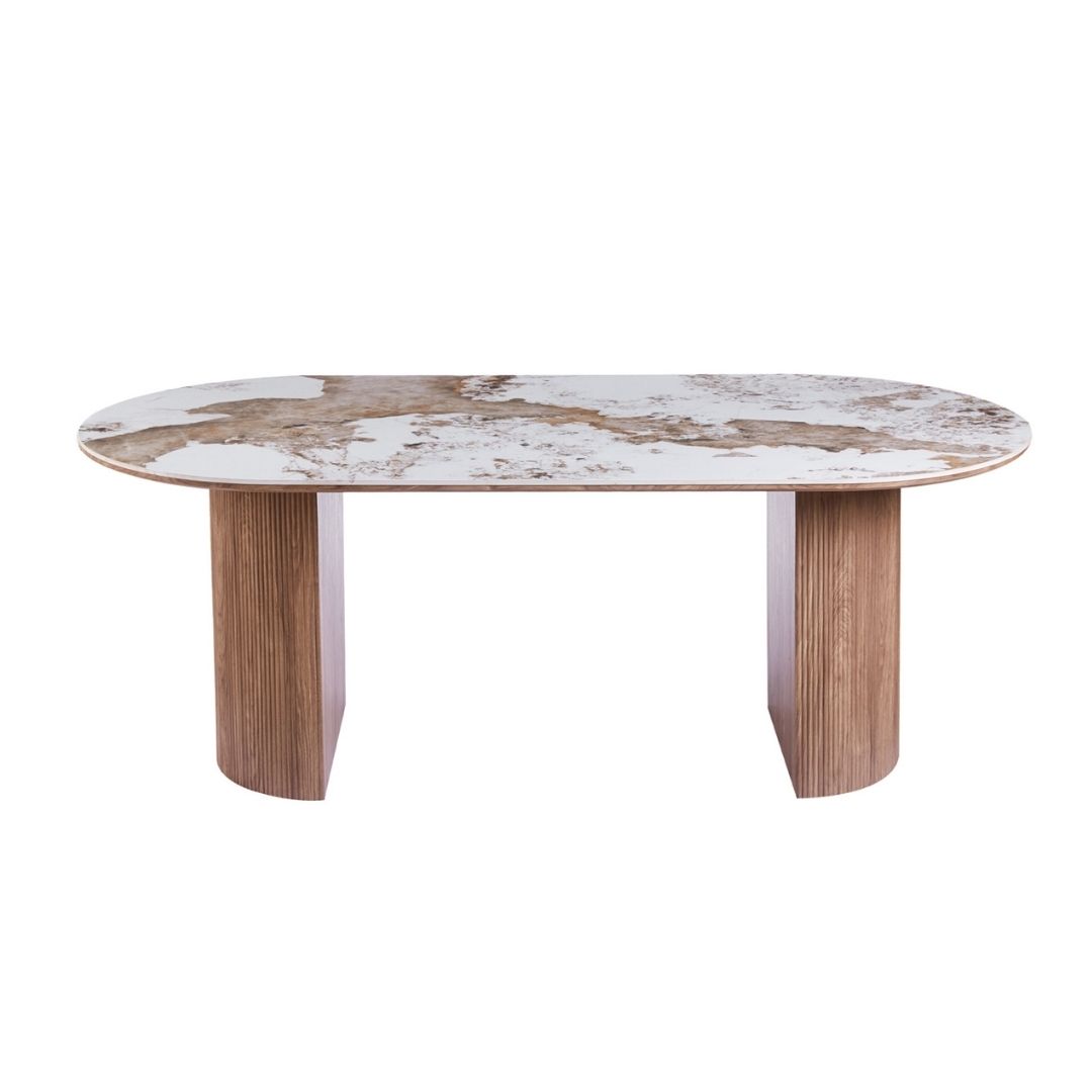 ΤΡΑΠΕΖΙ ΟΒΑΛ MARBLEX PANDORA- 210x100x77Υεκ - Image 4
