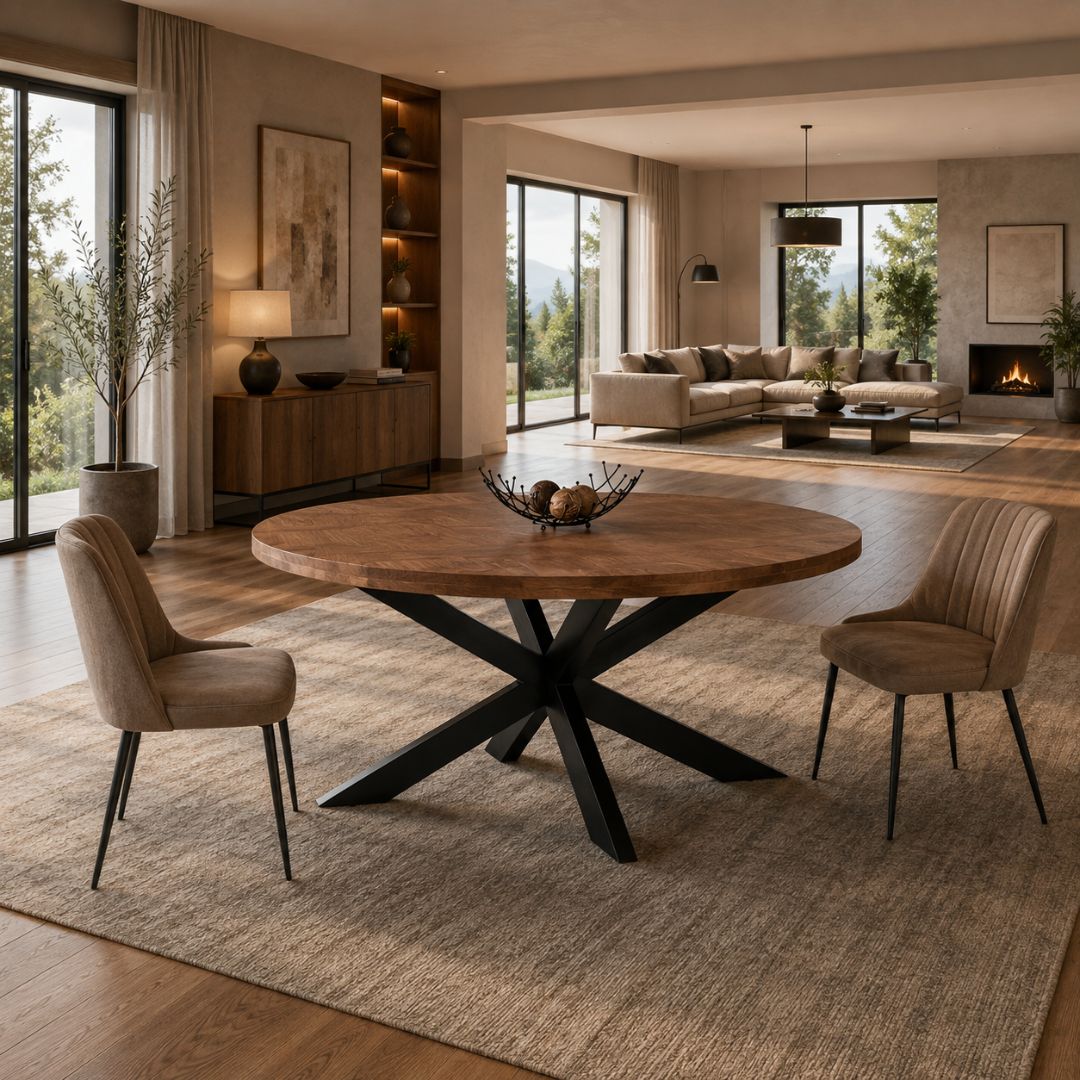 ΤΡΑΠΕΖΙ LEVINHO OVAL 6εκ. ΜΑΣΙΦ ΞΥΛΟ MANGO 210x100x78Υ εκ.