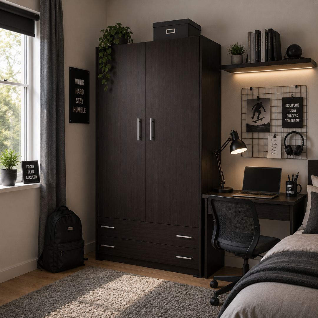 Παιδική Ντουλάπα Δίφυλλη WENGE 105*180*50